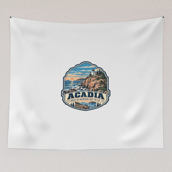 Item preview, Acadia Where The Mountains Meet The Sea Maine National Park Traveler designed and sold by Simsimah26Parks.