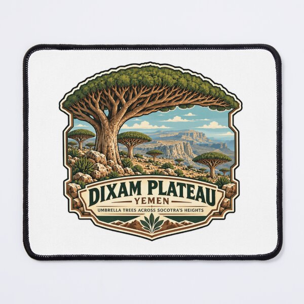 Item preview, Dixam Plateau Yemen Umbrella Trees Across Socotra's Heights Travel Landscape Explorer designed and sold by Star3NowForMe.