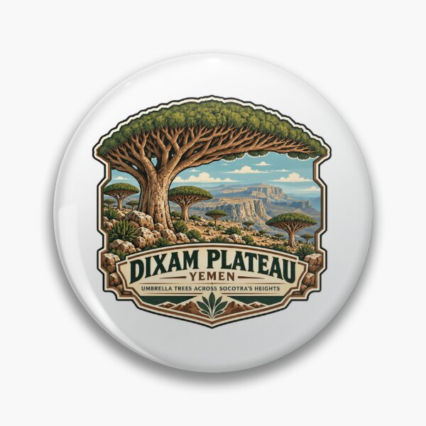 Item preview, Dixam Plateau Yemen Umbrella Trees Across Socotra's Heights Travel Landscape Explorer designed and sold by Star3NowForMe.
