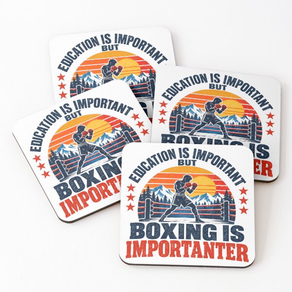 Item preview, Education Is Important But Boxing Is Importanter Boxer Combat Sports Fan designed and sold by NeedForParks.