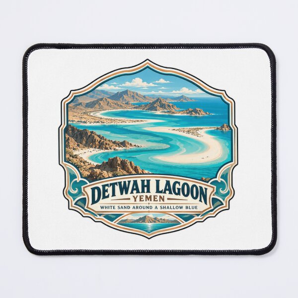Item preview, Detwah Lagoon Yemen White Sand Around A Shallow Blue Travel Destination designed and sold by Star3NowForMe.
