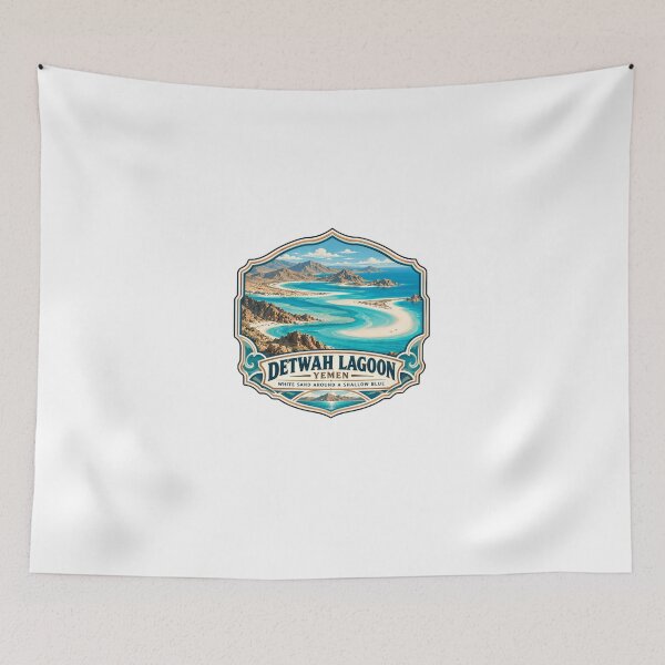 Item preview, Detwah Lagoon Yemen White Sand Around A Shallow Blue Travel Destination designed and sold by Star3NowForMe.