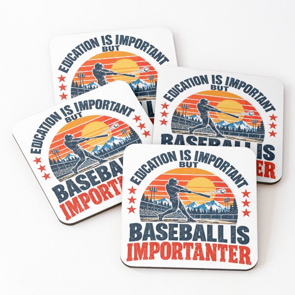 Item preview, Education Is Important But Baseball Is Importanter Baseball Player Fan designed and sold by NeedForParks.