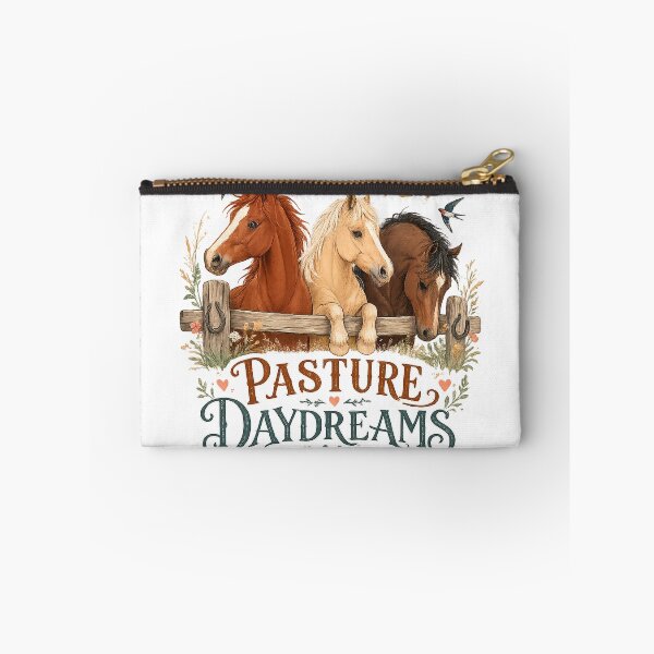 Item preview, Pasture Daydreams Horse Lover Equestrian Farm Cottagecore Country Art designed and sold by inkoutninja.
