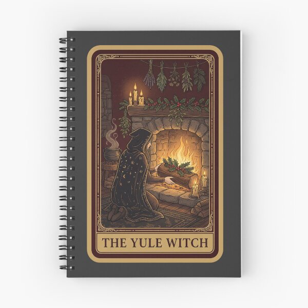 Item preview, Yule Witch Tarot Card — Hearth and Yule Log designed and sold by TheCalmEdit.