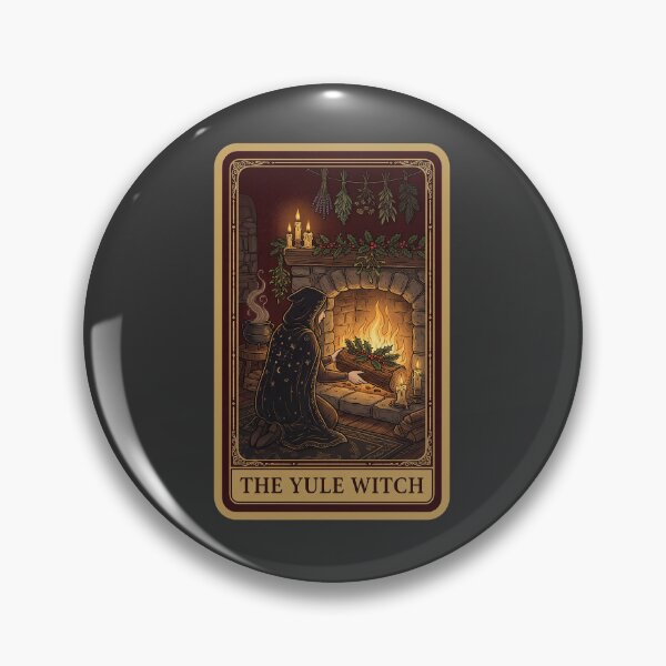 Item preview, Yule Witch Tarot Card — Hearth and Yule Log designed and sold by TheCalmEdit.