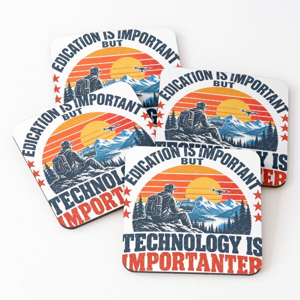 Item preview, Education Is Important But Technology Is Importanter Tech Enthusiast Drone Pilot Digital Nomad Engineer designed and sold by SEEM-drawing.