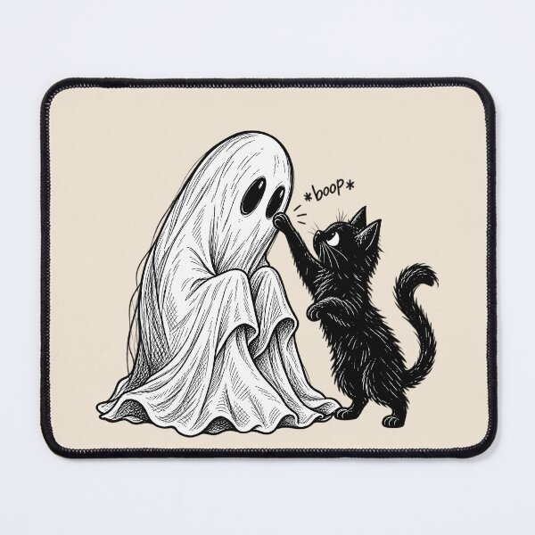 Item preview, Ghost Boop Black Cat Halloween Sketch designed and sold by Moo7shop.