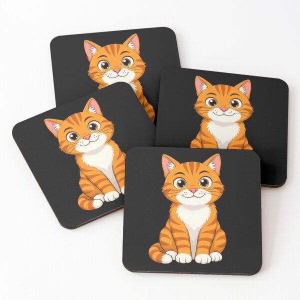 Item preview, Cute Orange Tabby Cat Kawaii Kitty Art  designed and sold by barloly.