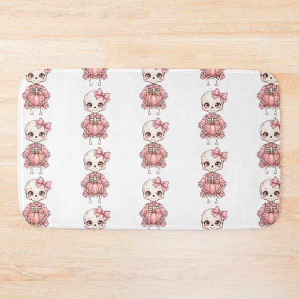 Item preview, Cute skeleton with pink pumpkin  designed and sold by priyankajustine.