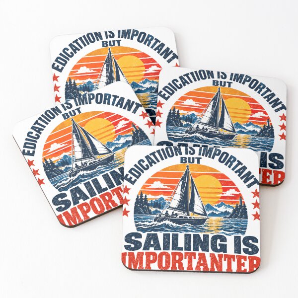 Item preview, Edication Is Important But Sailing Is Importanter Sailor Boating Hobby designed and sold by SEEM-drawing.