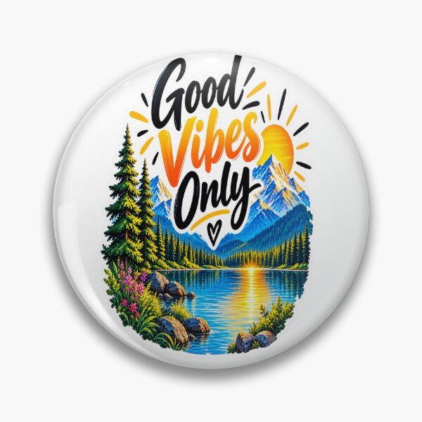 Item preview, Good Vibes Only Mountain Nature Sticker Design | Positive Vibes Mug designed and sold by Smart Bazaar .