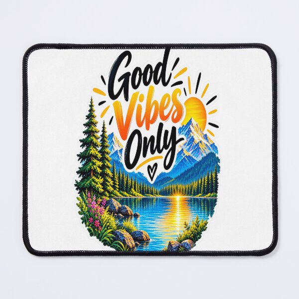 Item preview, Good Vibes Only Mountain Nature Sticker Design | Positive Vibes Mug designed and sold by Smart Bazaar .