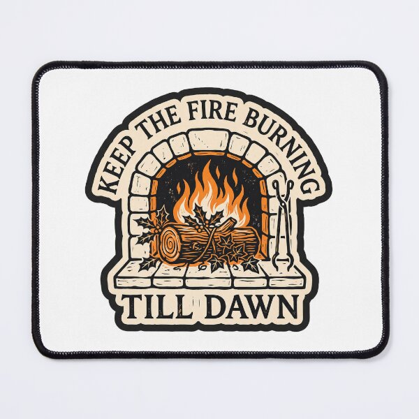 Item preview, Yule Log Linocut — Keep the Fire Burning designed and sold by TheCalmEdit.