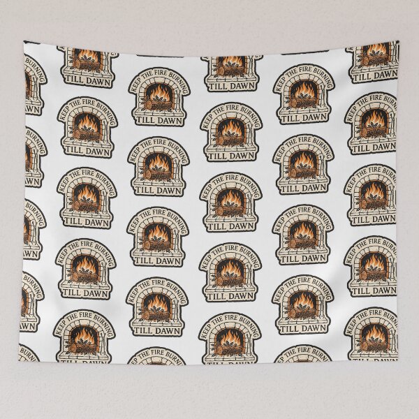 Item preview, Yule Log Linocut — Keep the Fire Burning designed and sold by TheCalmEdit.