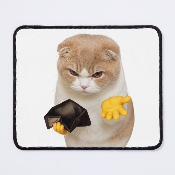 Item preview, Broke Cat Empty Wallet Funny Money Meme designed and sold by TeeStyle.mr.