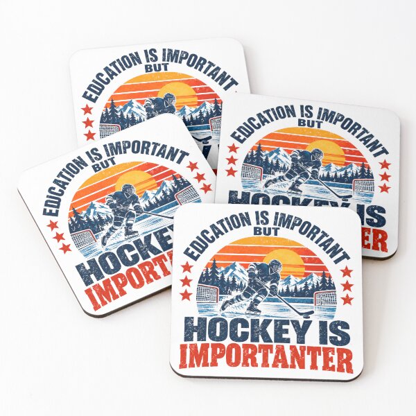 Item preview, Education Is Important But Hockey Is Importer Hockey Player Sports Fan designed and sold by NeedForParks.
