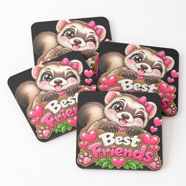 Item preview, Best Friends Ferret – Cute BFF Ferret Lover Friendship Gift designed and sold by aventi24.
