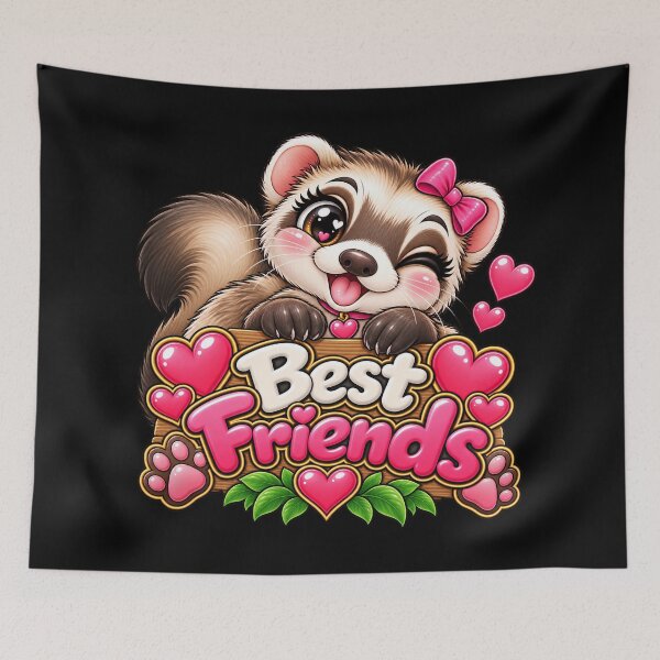 Item preview, Best Friends Ferret – Cute BFF Ferret Lover Friendship Gift designed and sold by aventi24.