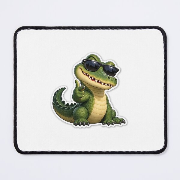 Item preview, Cool Crocodile Sticker – Funny Croc with Sunglasses | Cute Reptile Sticker | Funny Animal Sticker designed and sold by Sukuun.