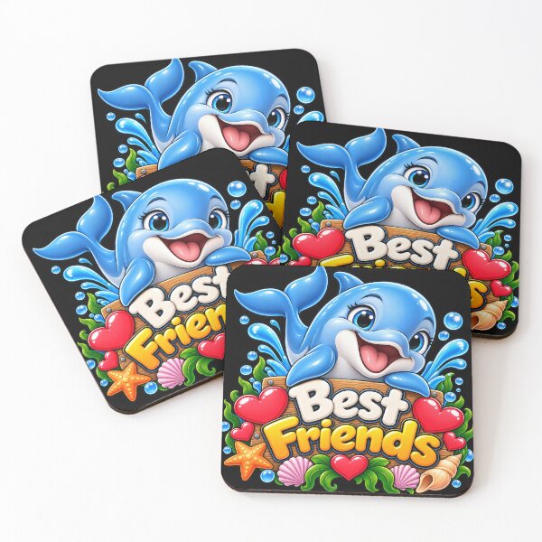 Item preview, Best Friends Dolphin – Cute BFF Dolphin Ocean Lover Friendship Gift designed and sold by aventi24.