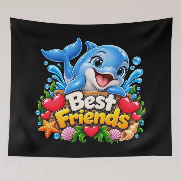 Item preview, Best Friends Dolphin – Cute BFF Dolphin Ocean Lover Friendship Gift designed and sold by aventi24.