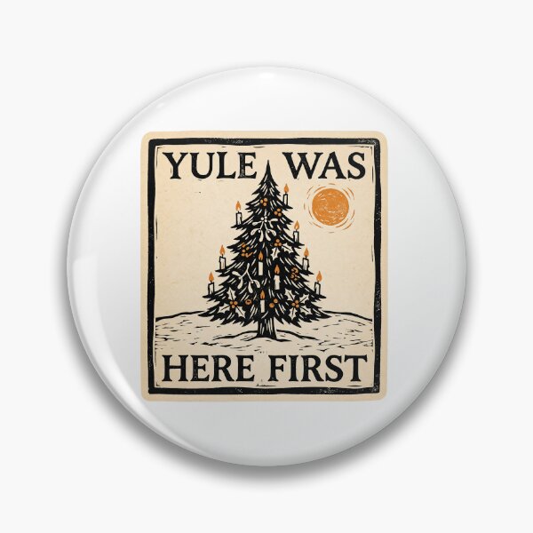 Item preview, Yule Was Here First — Pagan Christmas Linocut designed and sold by TheCalmEdit.
