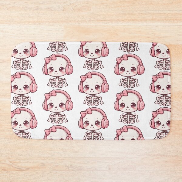 Item preview, Cute skeleton with headphones  designed and sold by priyankajustine.