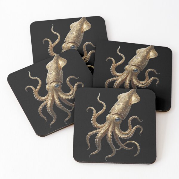 Item preview, Golden Octopus Wall Art – Luxury Ocean Creature Fantasy Marine Illustration designed and sold by ZyxDes.