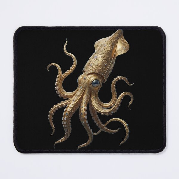 Item preview, Golden Octopus Wall Art – Luxury Ocean Creature Fantasy Marine Illustration designed and sold by ZyxDes.