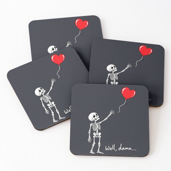 Item preview, Skeleton Losing Heart Balloon Well Damn Funny designed and sold by Moo7shop.
