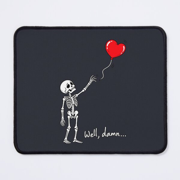 Item preview, Skeleton Losing Heart Balloon Well Damn Funny designed and sold by Moo7shop.