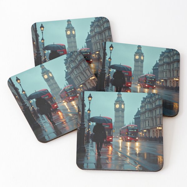 Item preview, Umbrella at Dusk - City Streets After Rain designed and sold by nhk999.
