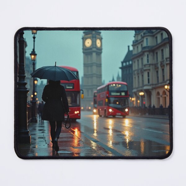 Item preview, Umbrella at Dusk - City Streets After Rain designed and sold by nhk999.