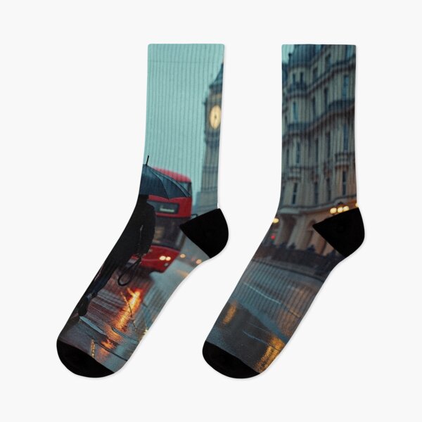 Item preview, Umbrella at Dusk - City Streets After Rain designed and sold by nhk999.