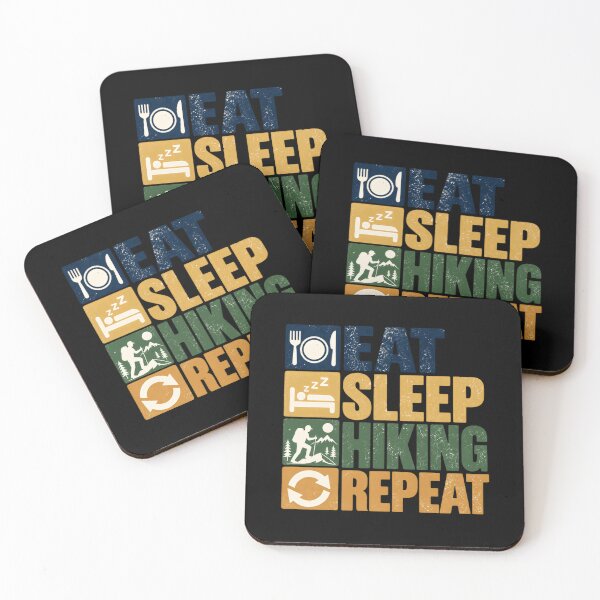 Item preview, Eat Sleep Hiking Repeat Hiker Outdoor Adventure Enthusiast designed and sold by HumansStuck12.