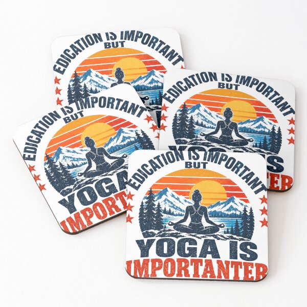 Item preview, Education Is Important But Yoga Is Importanter Funny Yoga Lover Meditation Wellness designed and sold by SEEM-drawing.