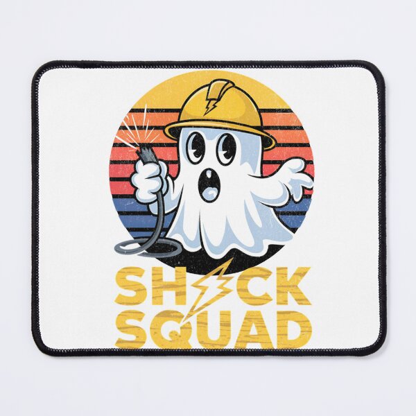 Item preview, Mens Shock Squad Halloween Ghost Spooky Electrical Engineer Performance T-Shirt designed and sold by BlaqboyDesigns.