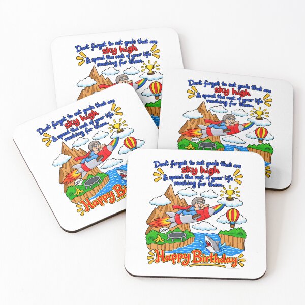 Item preview, Sky High Birthday Goals – Funny Adventure & Growing Older Humor designed and sold by newsuept25.art.