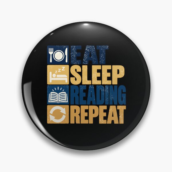 Item preview, Eat Sleep Reading Repeat Book Lover Reader Bookworm Librarian designed and sold by SkeletonsDanger.