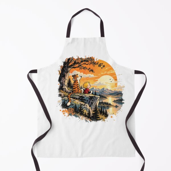Item preview, Calvin and Hobbes Sunset Adventure – Mountain Lake Friendship Art designed and sold by Abidel.