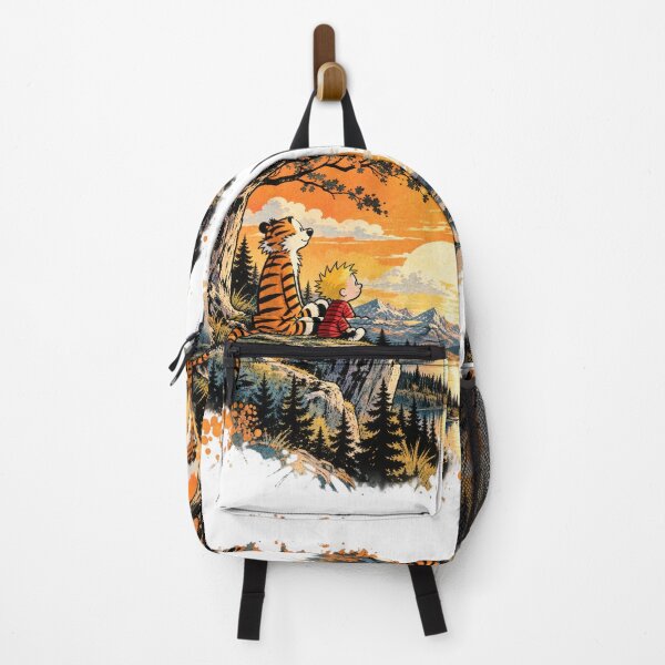 Item preview, Calvin and Hobbes Sunset Adventure – Mountain Lake Friendship Art designed and sold by Abidel.