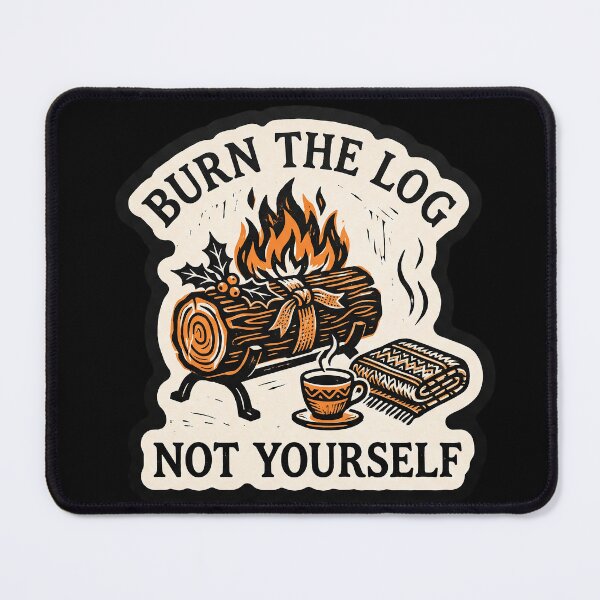Item preview, Cozy Yule Log — Burn the Log, Not Yourself designed and sold by TheCalmEdit.