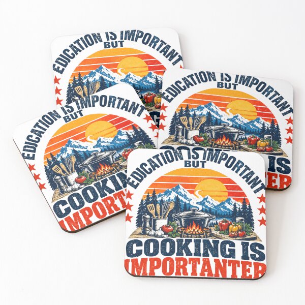 Item preview, Education Is Important But Cooking Is Importanter Funny Cooking Camper Foodie Outdoors designed and sold by SEEM-drawing.