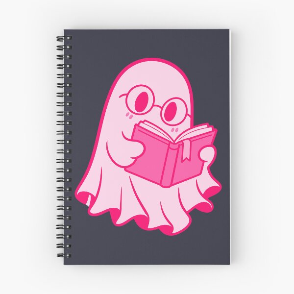 Item preview, Cute Pink Ghost Reading Book Bookish Halloween designed and sold by Moo7shop.