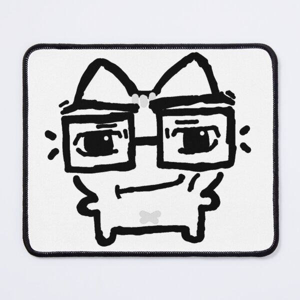 Item preview, silly smirk nerd cat designed and sold by Preciseprinter.