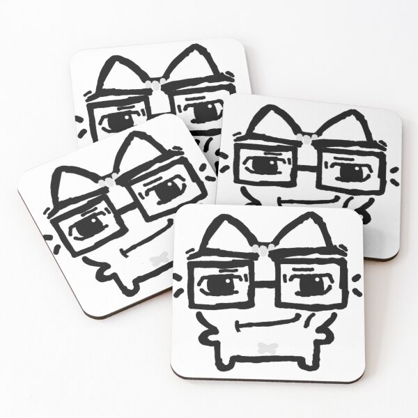 Item preview, silly smirk nerd cat designed and sold by Preciseprinter.