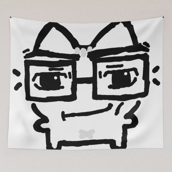 Item preview, silly smirk nerd cat designed and sold by Preciseprinter.