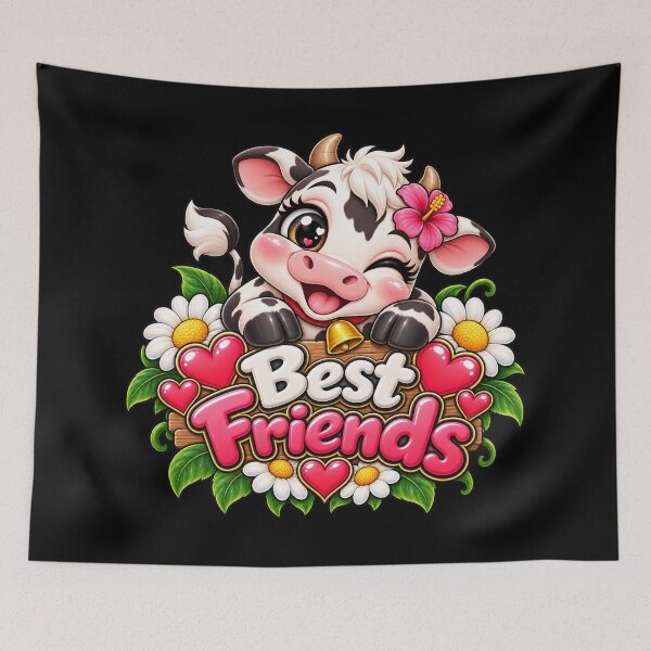 Item preview, Best Friends Cow – Cute Kawaii Cow Friendship Design designed and sold by aventi24.
