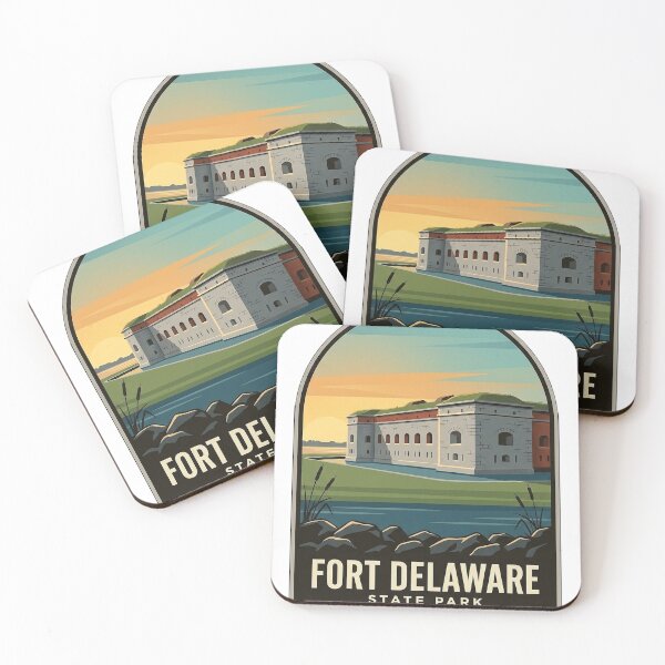 Item preview, Fort Delaware State Park Sticker - Pea Patch Island Vintage WPA Badge designed and sold by DetourDgn.